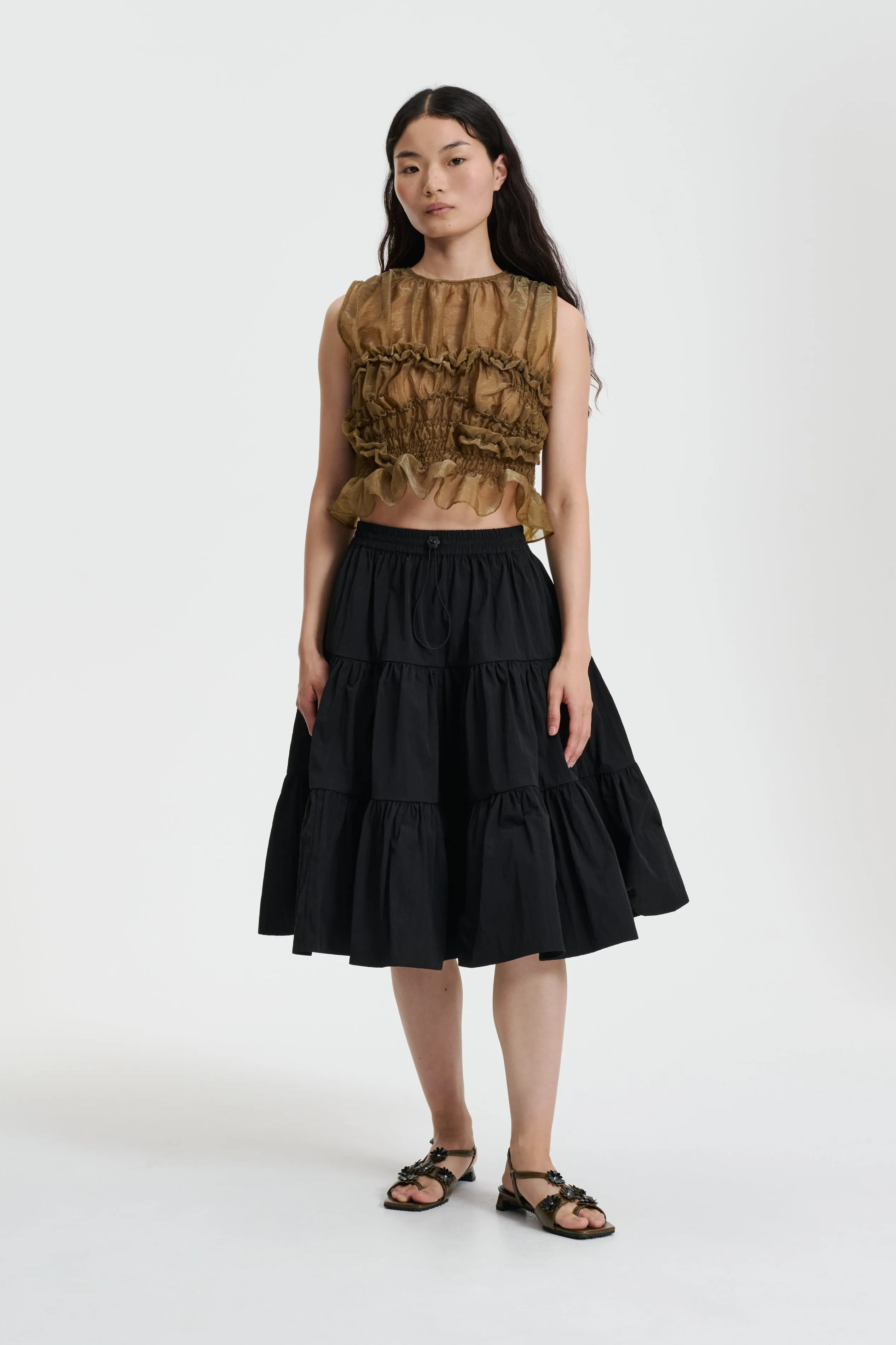 ALEC | SKIRT CRINKLED TAFFETA BLACK