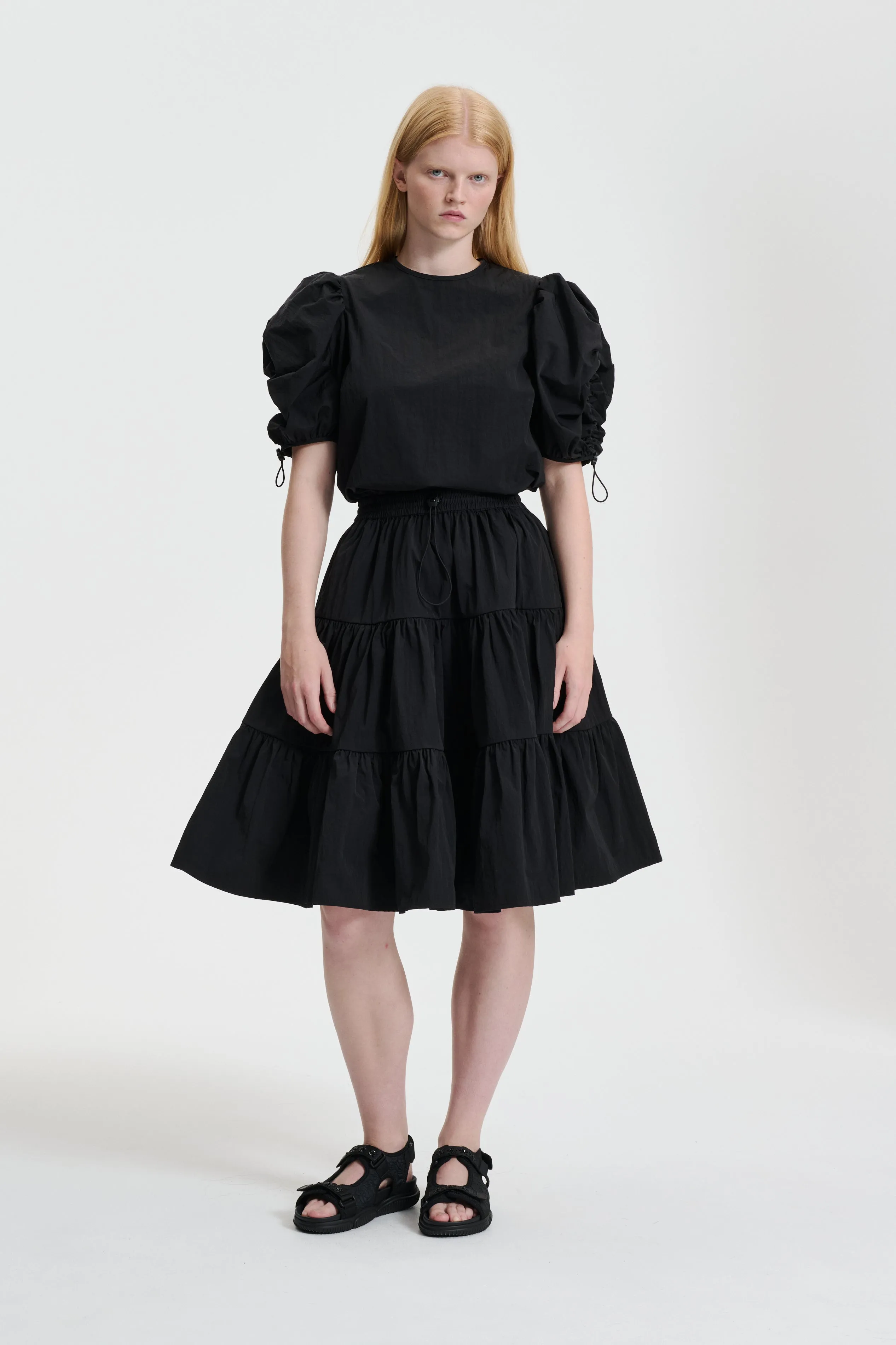 ALEC | SKIRT CRINKLED TAFFETA BLACK