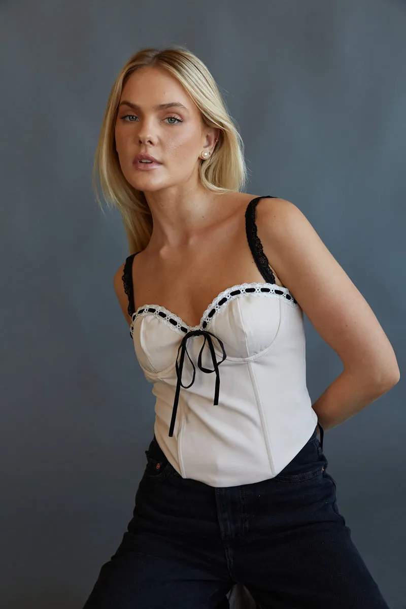 Ayla Contrast Corset Top