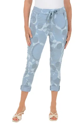 Blue Flower Camouflage Jogger Pant