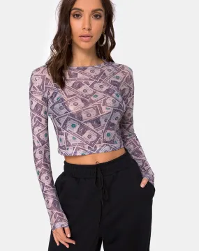 Bonnie Crop Top in Dollar Bill