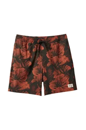 BRIXTON Voyage Hybrid Short Washed Black/Terracotta Floral