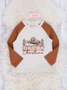 Bronze Cowboy Christmas Raglan Shirt