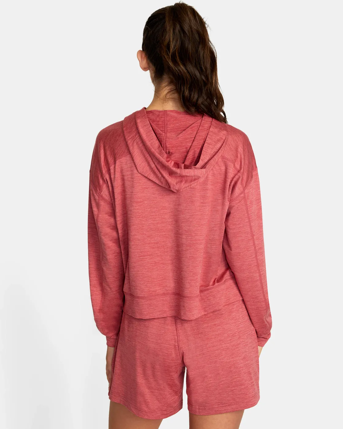 C-Able Cropped Workout Hoodie - Ginger Heather