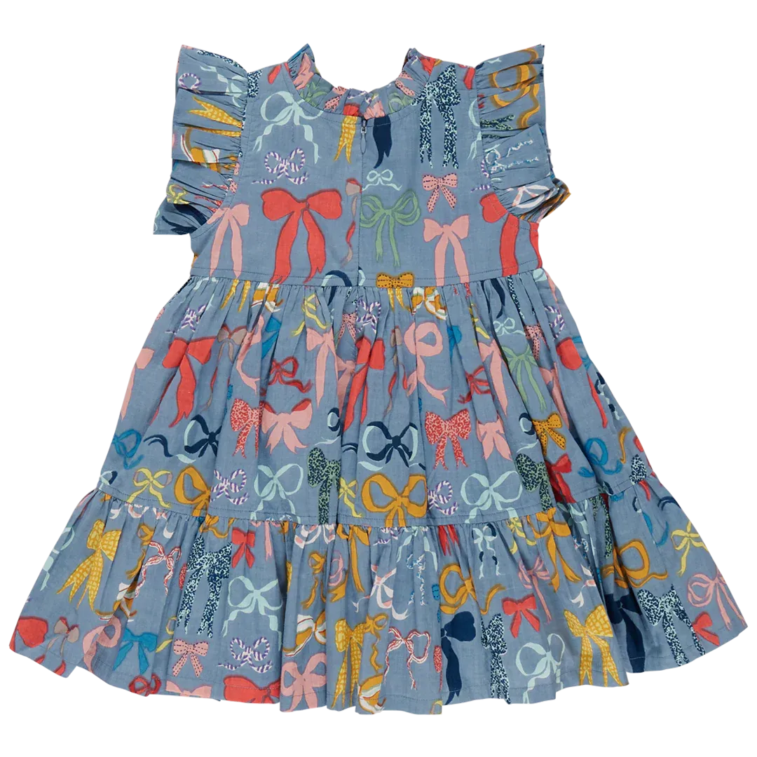 Girls Jennifer Dress - Bows on Bows