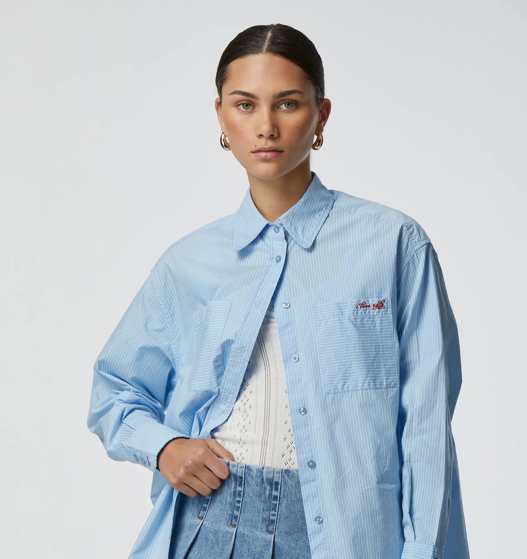 Holly Shirt - Blue Stripe