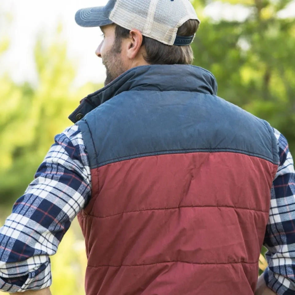 Hudson Vest | Red & Navy