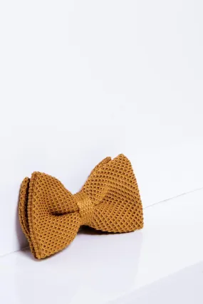 KB - Knitted Double Layer Bow Tie In Gold