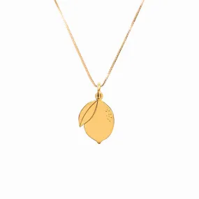 Lemon Pendant & Necklace - Gold-Plated Silver