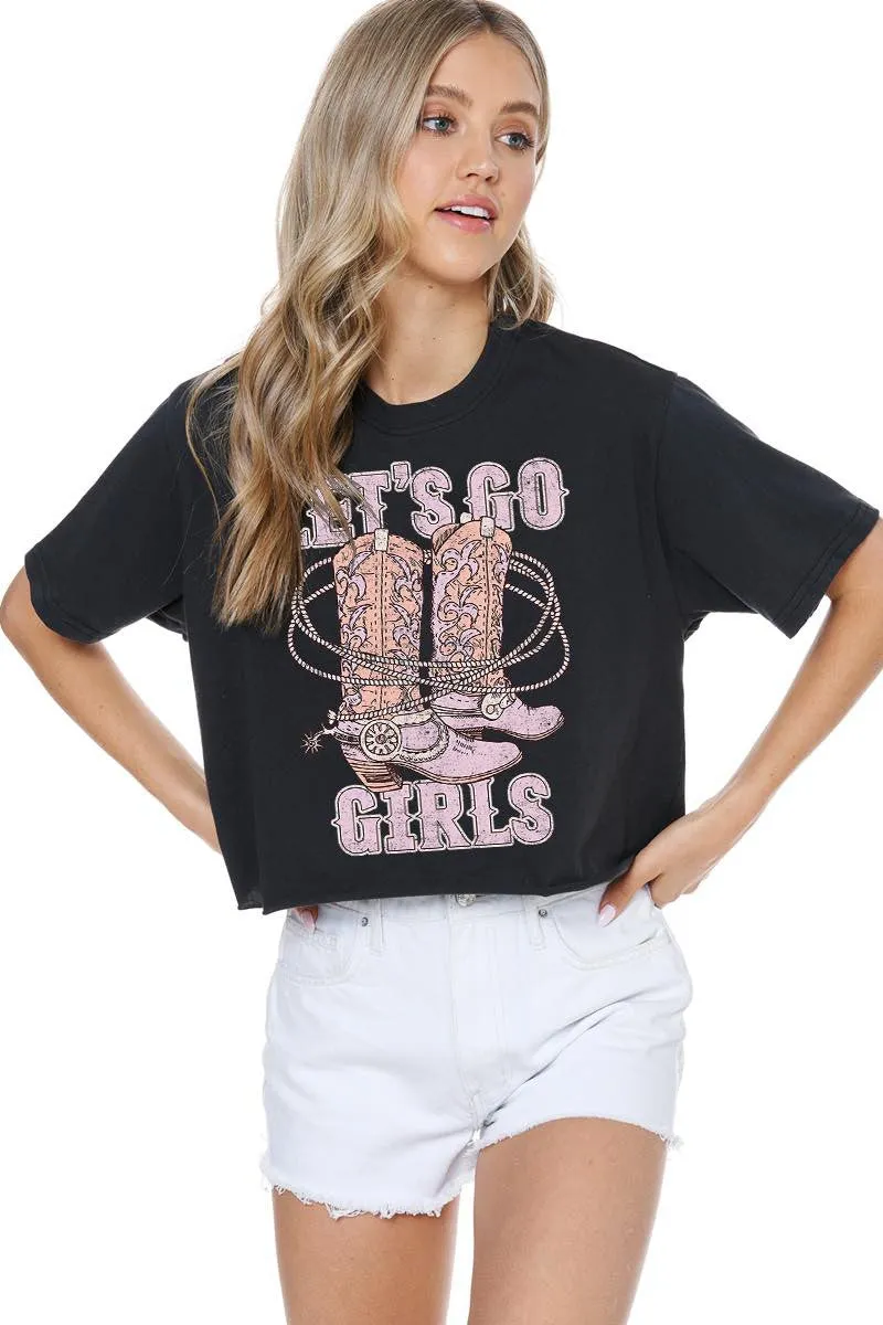 Let's Go Girls Graphic Crop