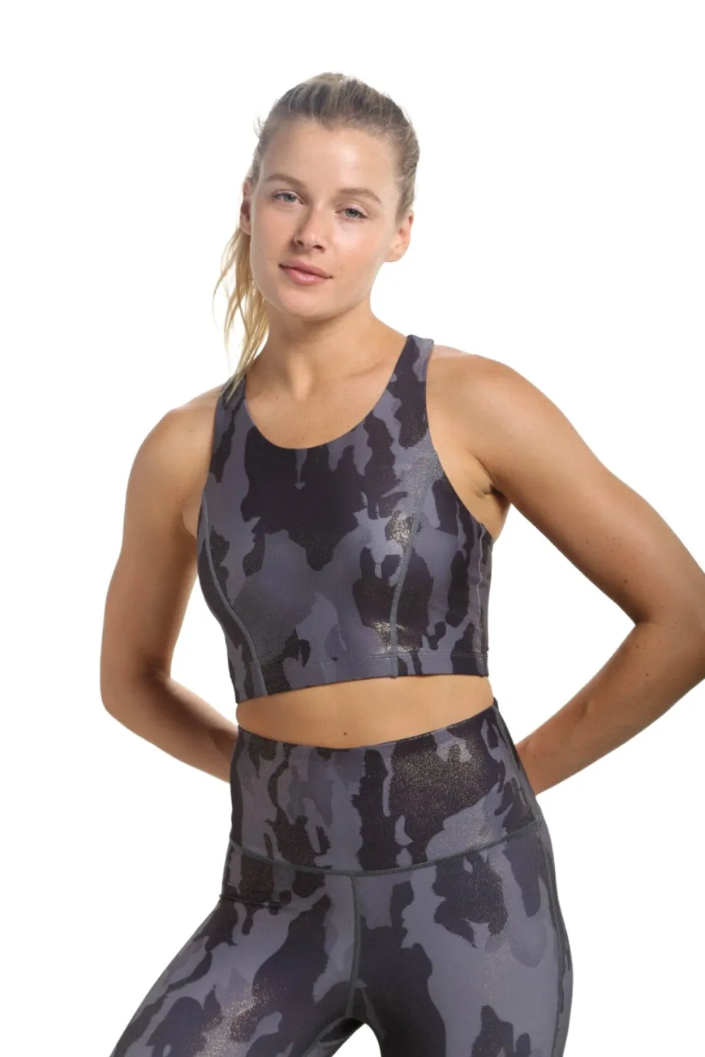 Mono B Metallic Camo Bra Top AT-A0767