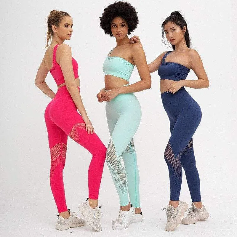 Pluto Mesh Pattern Activewear Set