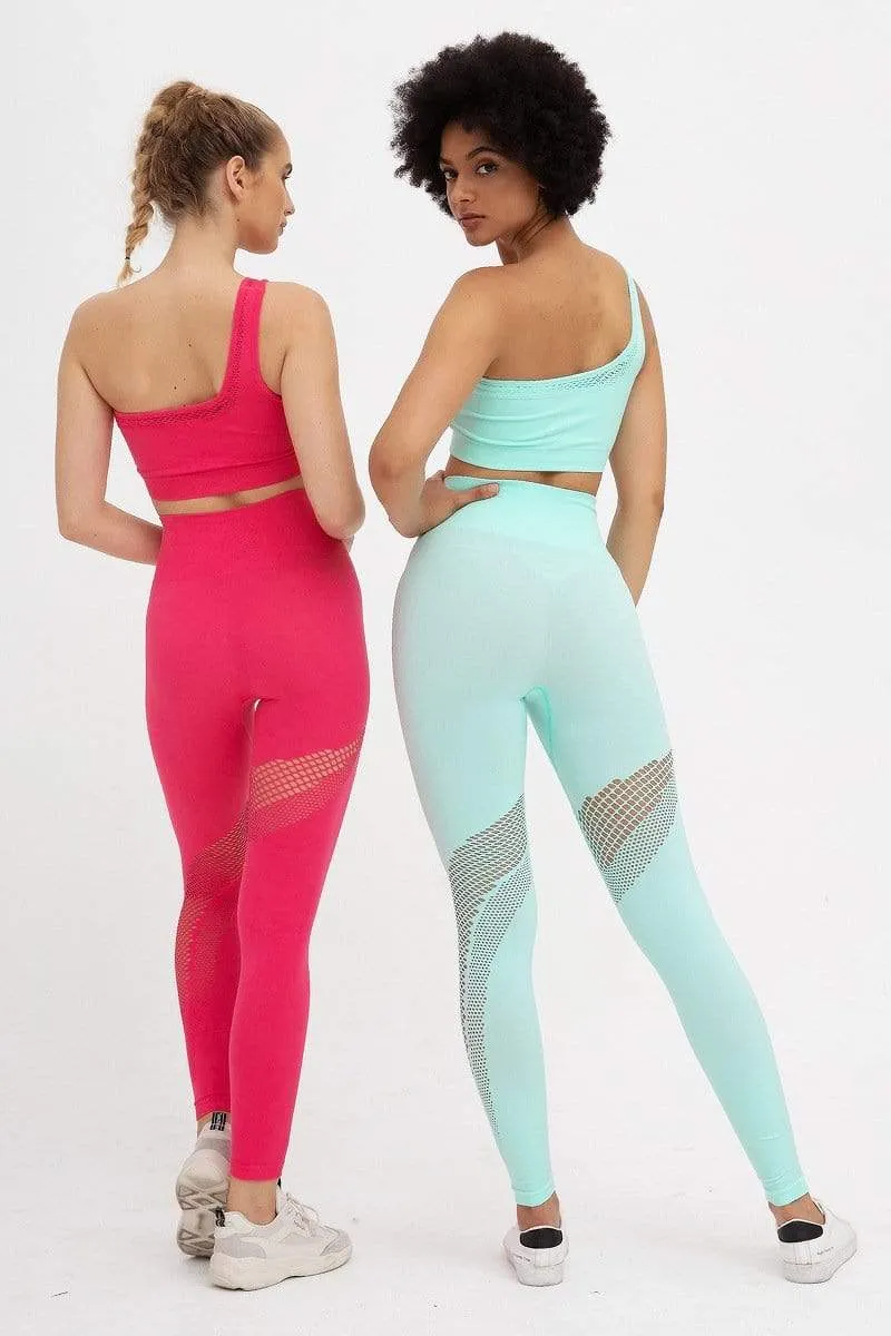 Pluto Mesh Pattern Activewear Set