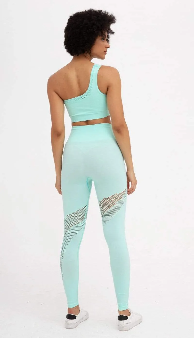 Pluto Mesh Pattern Activewear Set