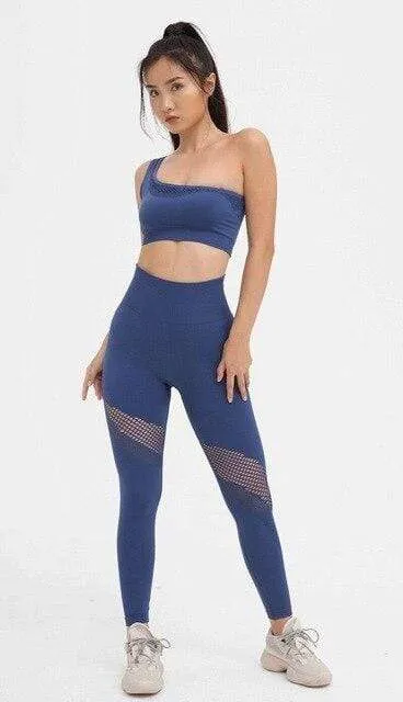 Pluto Mesh Pattern Activewear Set