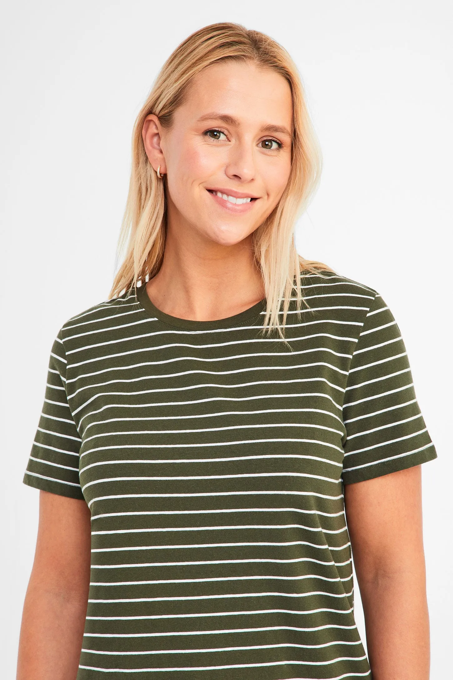 T-shirt rayé en coton - Femme