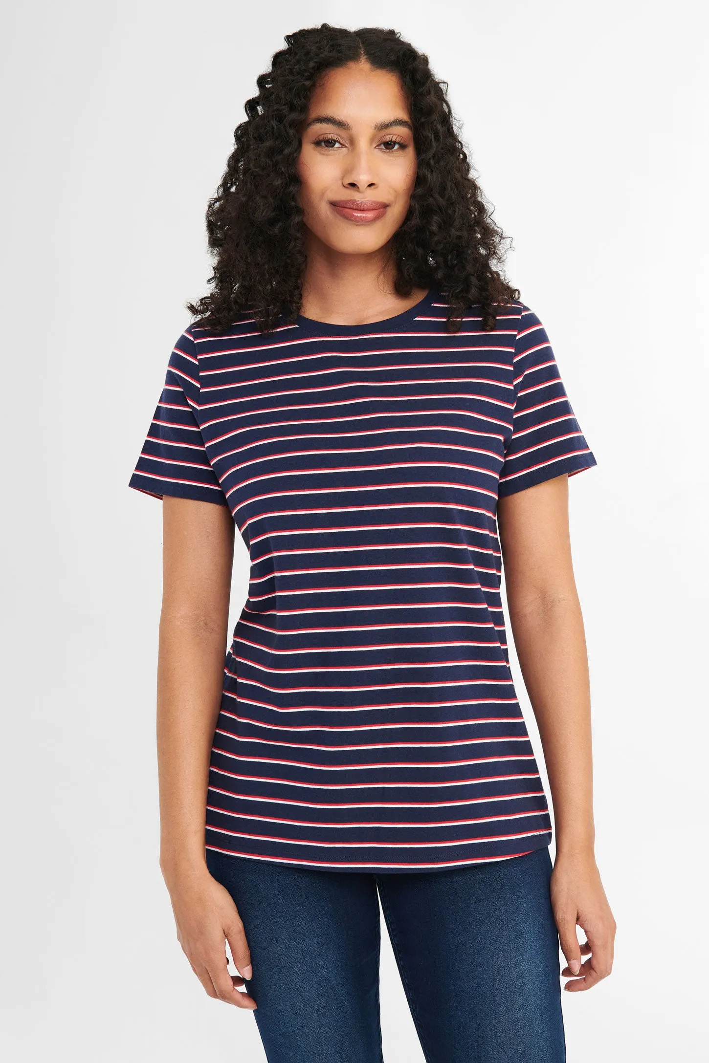 T-shirt rayé en coton - Femme