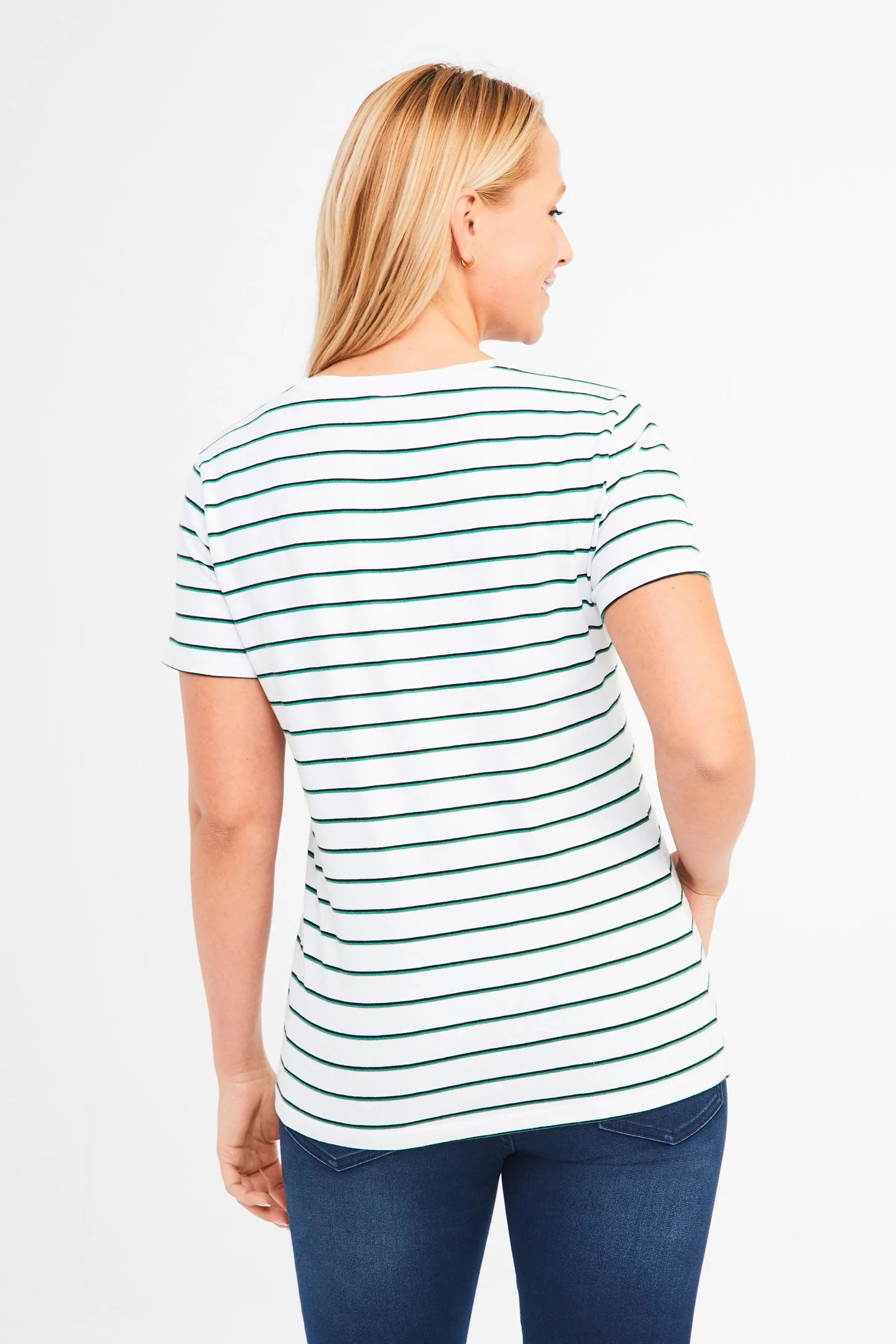 T-shirt rayé en coton - Femme